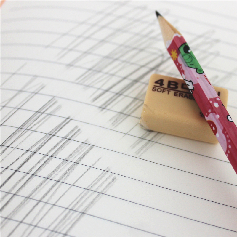 小学生儿童美术橡皮擦 4b橡皮绘图橡皮考试素描文具 100a中号-30个/盒