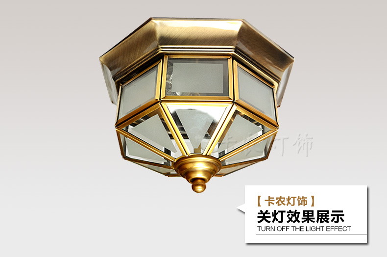 
                                        铜范厨房灯简约厨卫灯欧式阳台灯过道灯玄关灯小吸顶灯 全铜吸顶灯                
