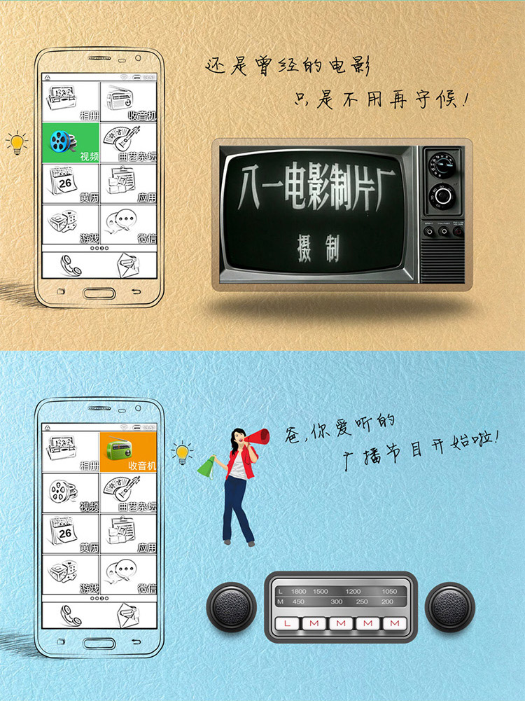 派信(PISIN) 爱久久 I99+  移动3G智能老人手机 健康黑