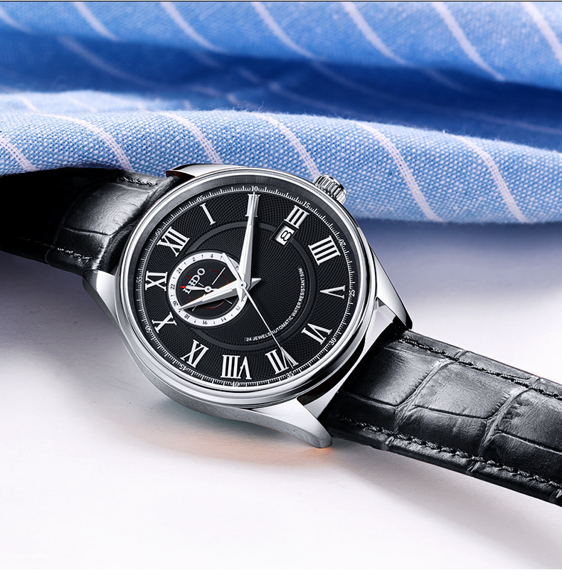 迪度机械男表全自动机械手表男 时尚潮流商务防水腕表钟表 金色_现价