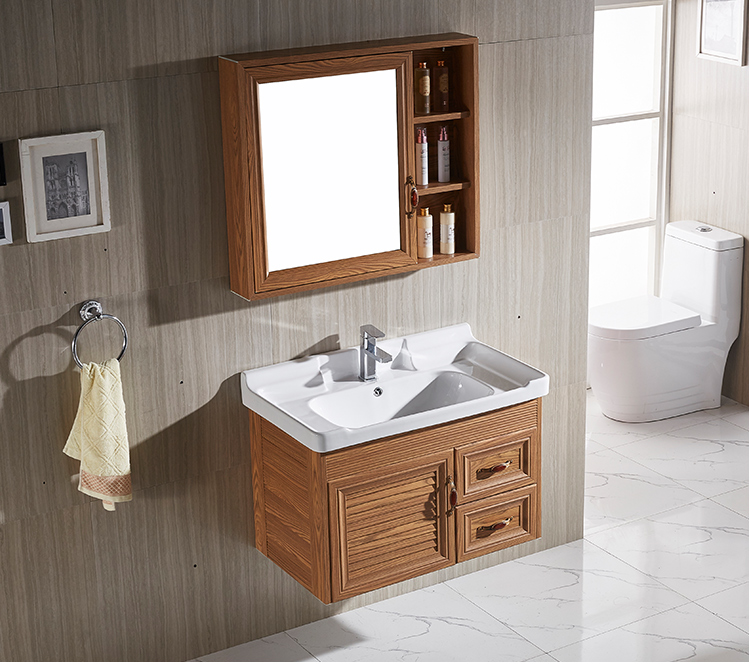 名爵(mejue)z-6404080a 太空铝挂墙式浴室柜 洗脸盆柜组合卫浴柜镜柜