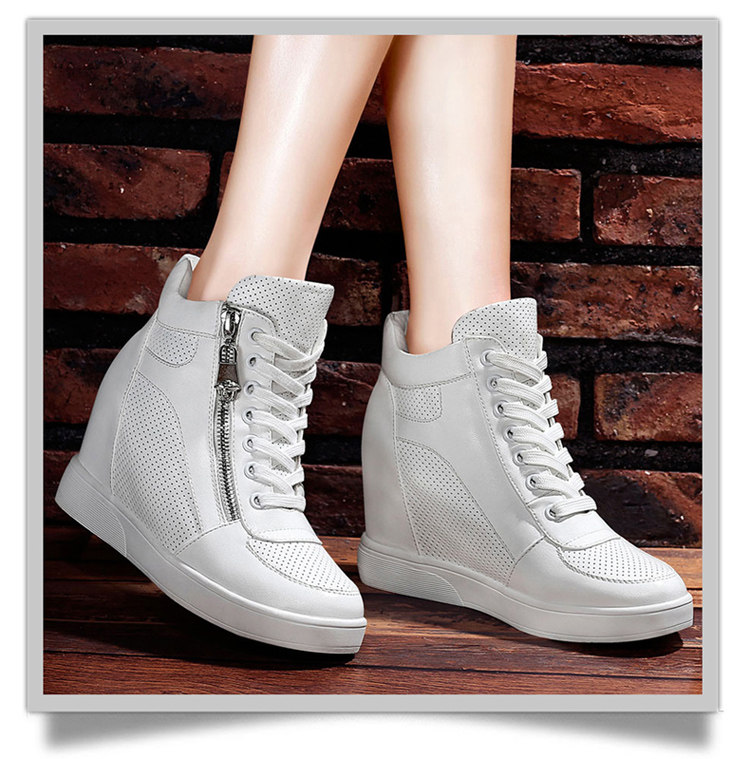 百年纪念(centenary)韩版内增高女士休闲鞋百搭时尚高帮运动鞋女 1071