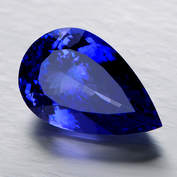 米莱珠宝 5a级 梨形水滴形坦桑石裸石戒面13.