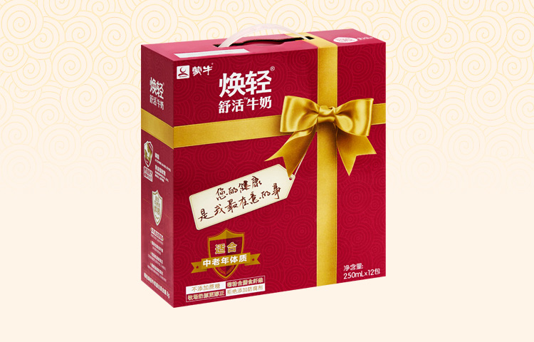 【京东超市】蒙牛 焕轻 骨力牛奶 礼盒装 250ml×12盒