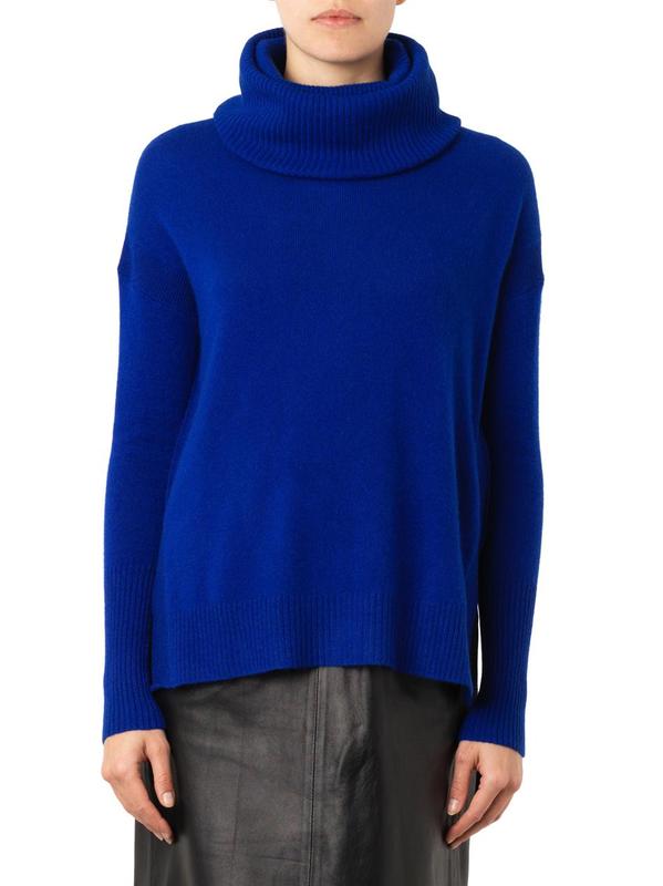 of dvfs ahiga sweater is energised by a bold cobalt-blue hue