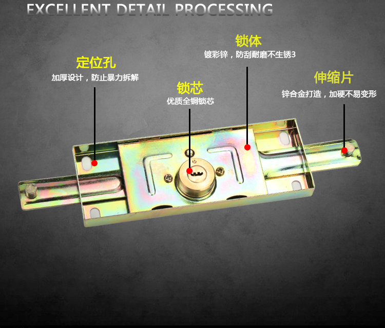 嵩山車庫鎖卷閘門鎖捲簾門鎖拉閘門鎖b級鎖芯防盜車庫鎖商鋪防盜鎖