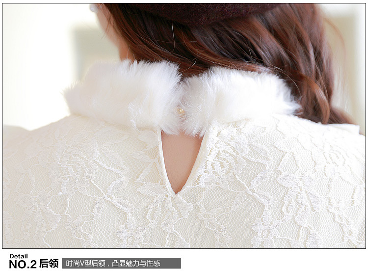 莲香情2015新款装大码蕾丝衫上衣仿兔毛保暖打底衫加绒加厚女高领 黑色加绒优质版 XXL码