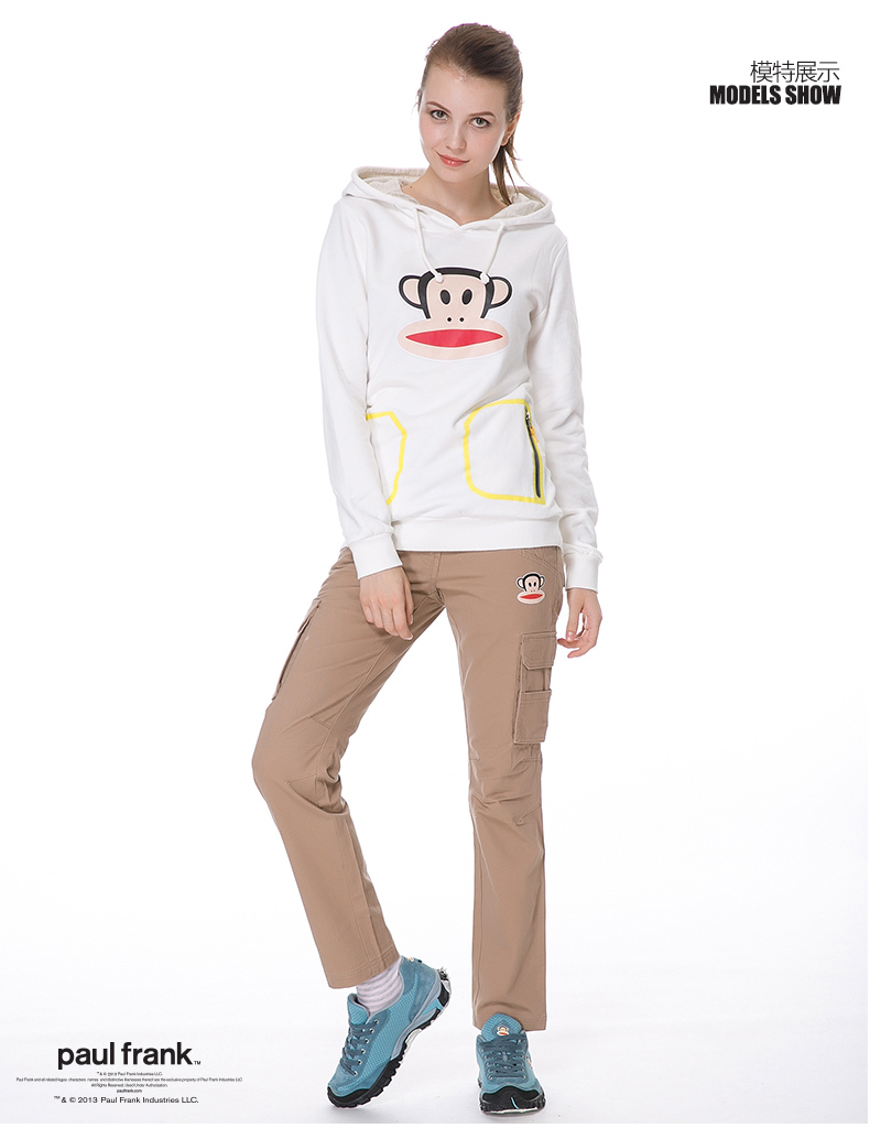 paulfrank大嘴猴2015春季女士运动休闲裤paulfrank正品女长裤 藏青色 S