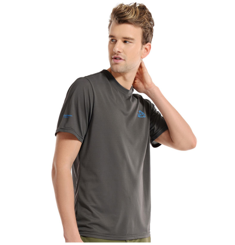 伯希和pelliot户外速干t恤 男女运动排汗快干速干衣圆领短袖1746 女天