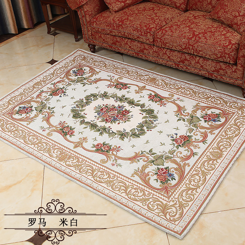 客厅地毯茶几沙发欧式简约卧室床边现代手工雕花机织加厚欧美地毯