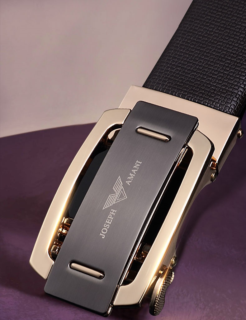 josephamani卓梵 阿玛尼男士皮带青年腰带自动扣商务休闲纯牛皮裤带