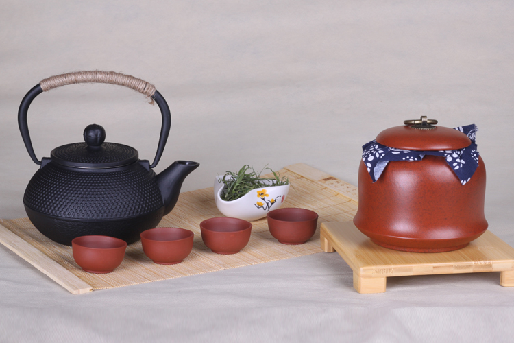 容雅茶具  宜兴紫砂茶叶罐 花泥扁形西施三线将军钟形罐普洱醒茶罐子 多款选择 半斤装 花泥将军罐