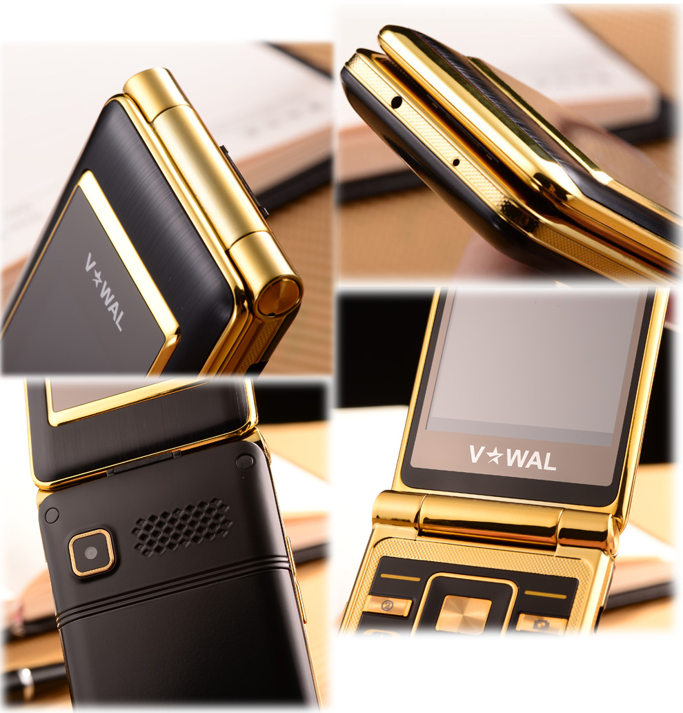 帷幄vw802 翻盖老人手机 移动/联通2g双卡双待 黑金色