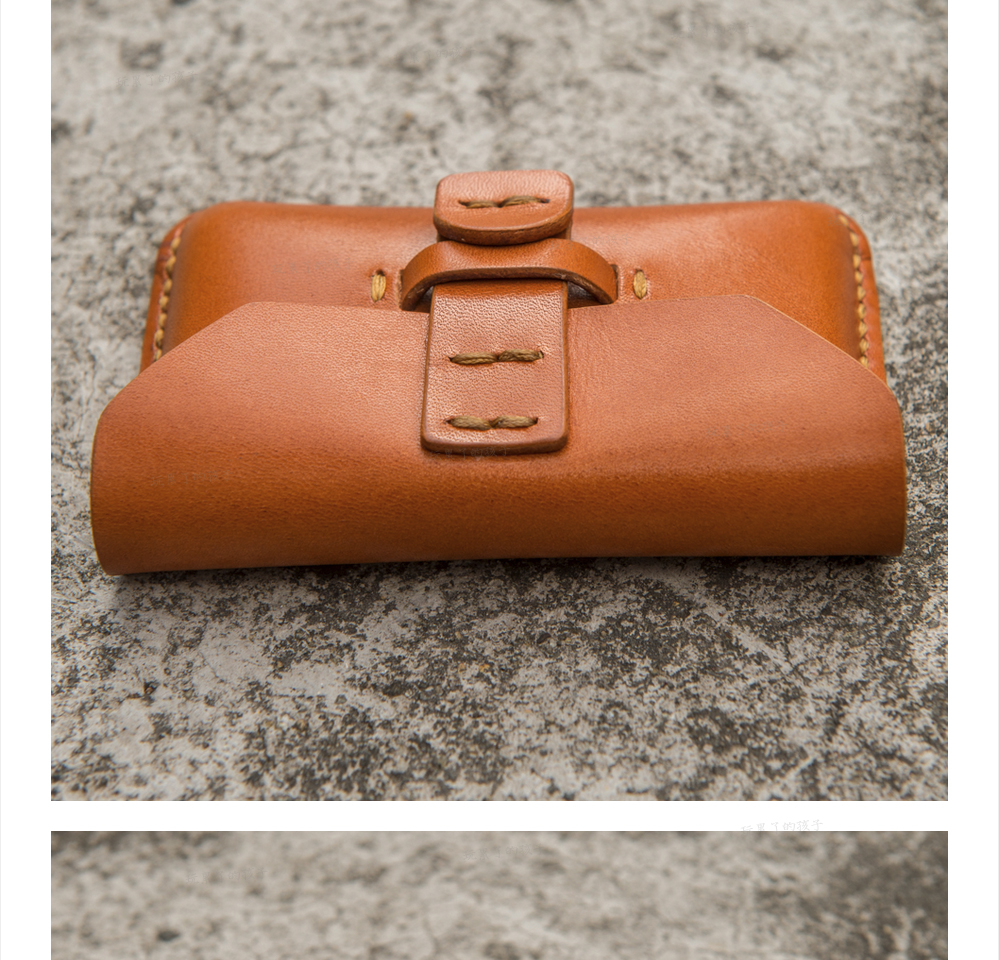 玩儿!手工制!玩皮开始 日本枥木植鞣革 零钱卡包 6色入 卡其色