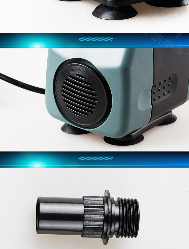 日胜rs 鱼缸水族箱 静音潜水泵 多功能抽水泵60w_现价99元