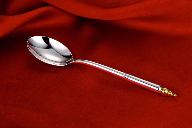 恒致999纯银勺子餐具汤匙 光面银勺 约35g_ 2折现价恒致999纯银勺子