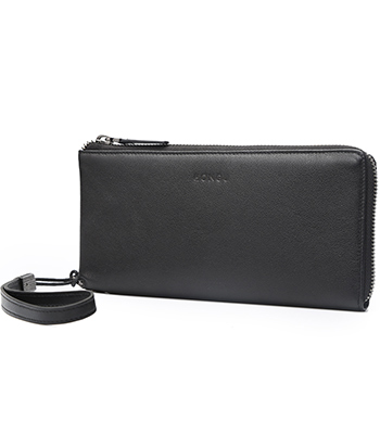HONGU Handbag, Top-Grain Leather Men's Clutch, Long Wallet for Men, Gift Box Packaging, Birthday Present 3