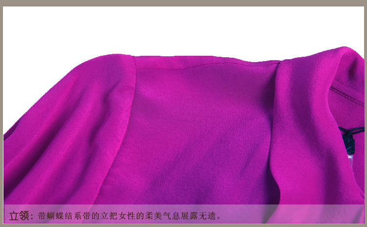 苏格曼2016春夏季新款女装OL通勤翻领长袖真丝衬衫女R850 蓝色 XXL