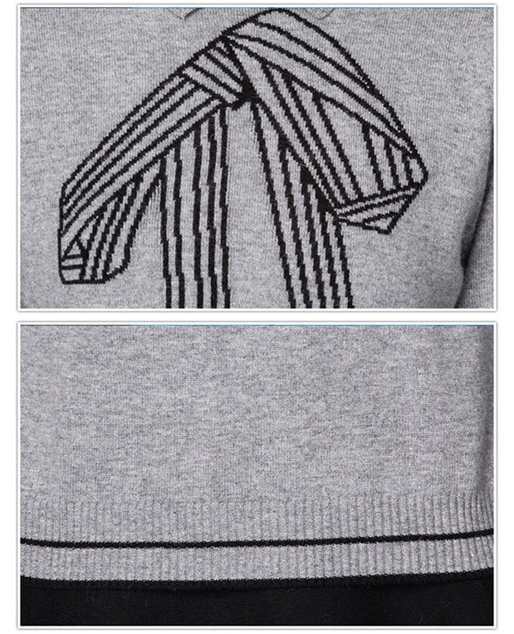 南极人(nanjiren)海军领修身羊毛衫毛衣打底衫 nn54f066082 灰色 xl