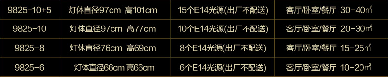 K君御现代欧式青玉琉璃客厅餐厅卧室水晶吊灯具9820 9820-12+6