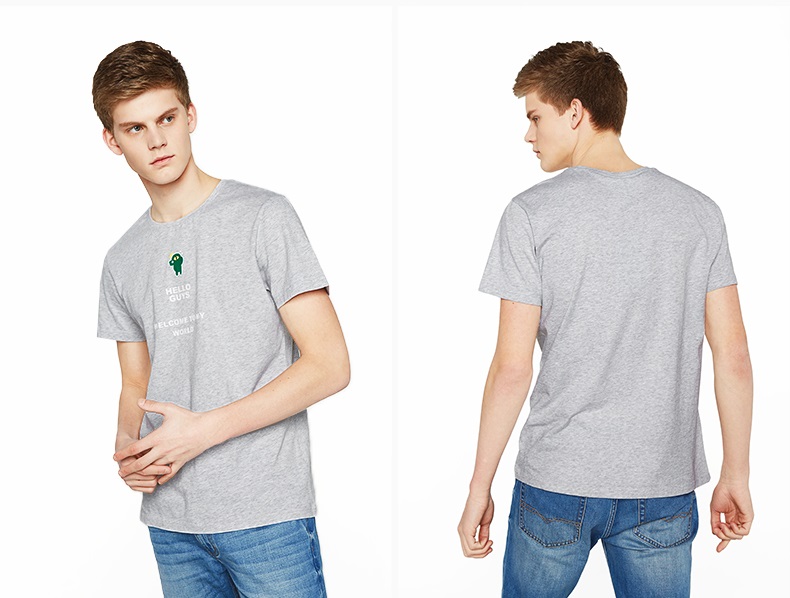 a21 以纯男装休闲百搭印花短袖t恤 4721330022 花灰 180/92a/xl