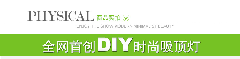 客厅灯现代简约 led吸顶灯 DIY创意灯饰 大气卧室书房餐厅灯时尚书房节能灯具X5188 白色单头三色-需要几头拍几个