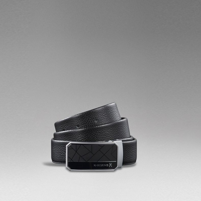 劲霸男装k-boxing皮带男劲霸真皮针扣腰带男牛皮 韩版青年休闲皮带