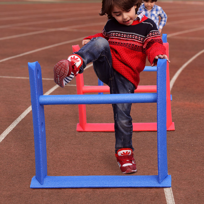 适用于幼儿园儿童玩具泡沫软体式跨栏架户外运动体育器材可调节跨栏