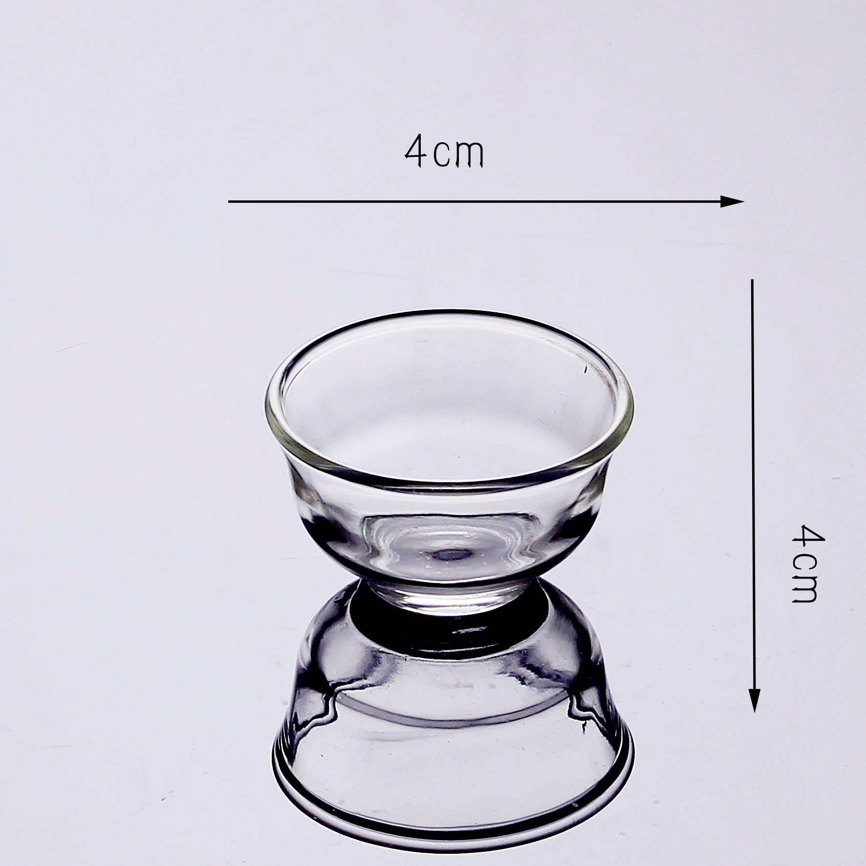 闻香小茶杯子耐热玻璃小茶碗品茗杯功夫茶具玻璃玉兰杯 透明