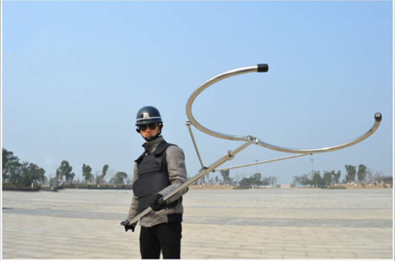 双人余不锈钢防暴钢叉抓捕器校园安保用品保安防卫防暴器材锁腰叉不带