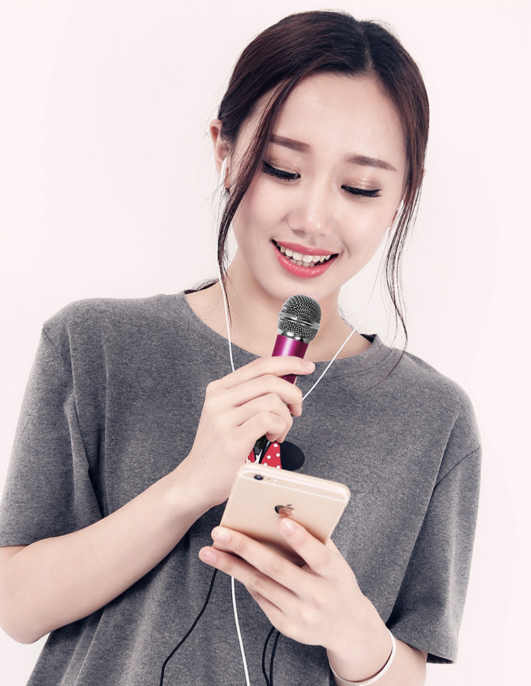 第一眼手机麦克风电脑话筒全民k歌电容喊麦 金色单麦 (赠品:防喷绵
