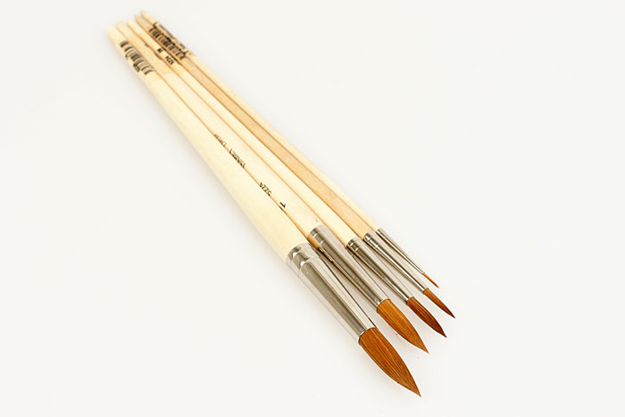 法国isabey伊萨贝貂毛画笔 圆头水彩画笔 手工装饰画笔5223 10