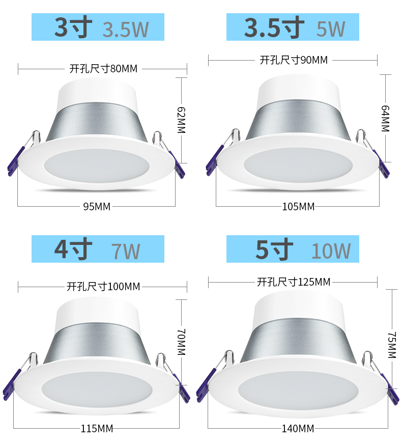 公牛筒灯led家用孔灯过道走廊牛眼灯具玄关客厅灯桶灯超薄洞灯嵌入式