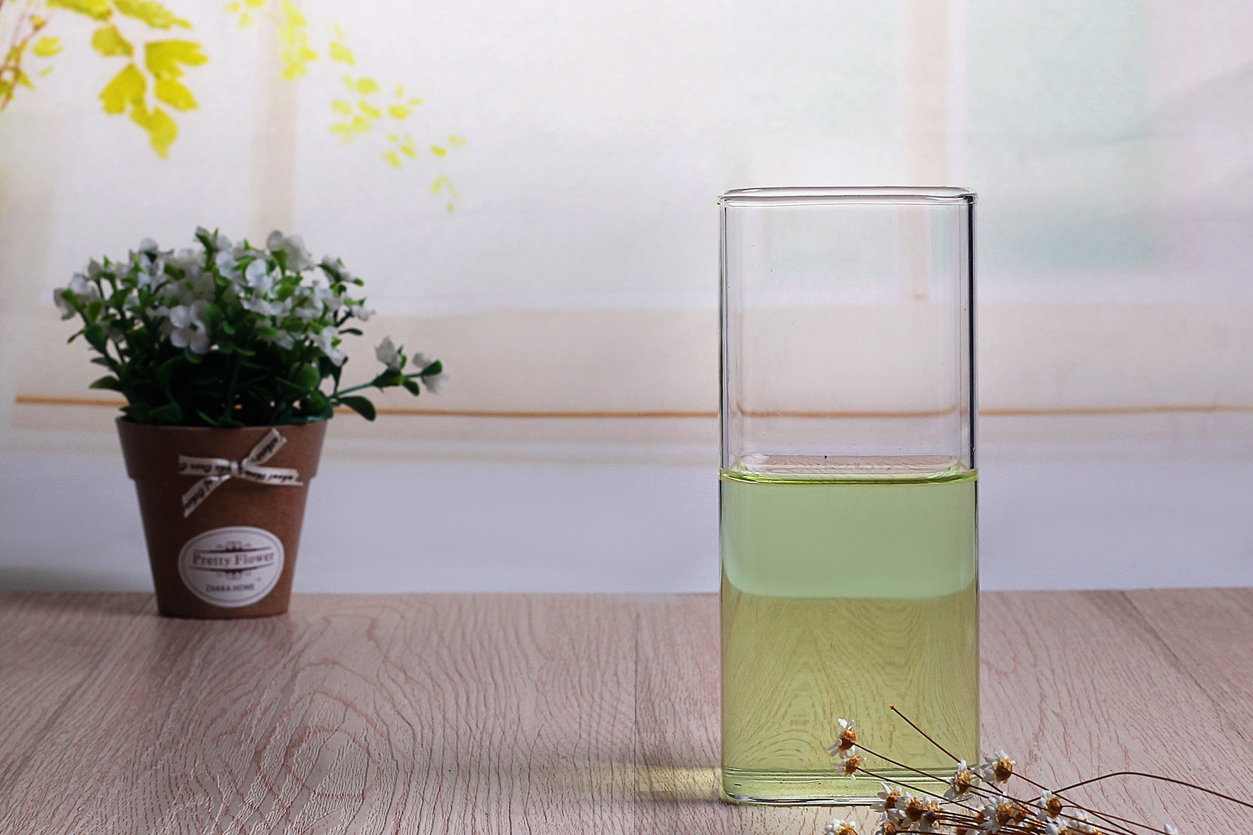 简约方形茶杯 透明玻璃杯 随手早餐牛奶杯子 可爱小水杯 单个装 350ml