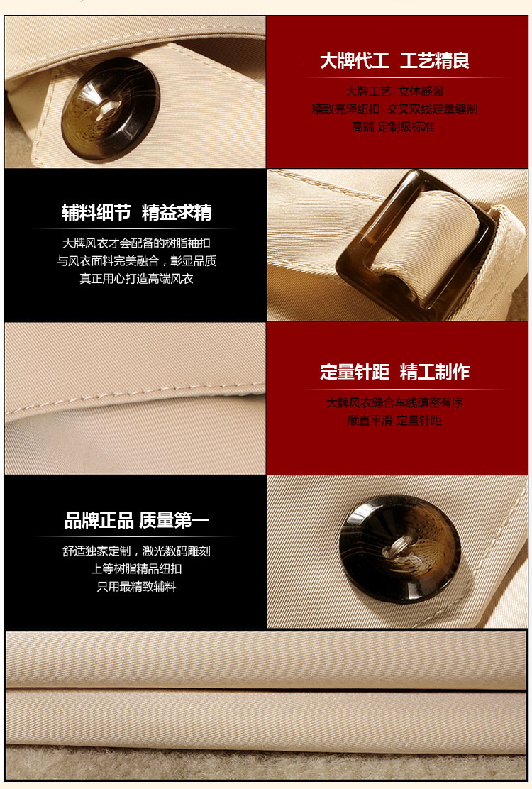 褒幽 风衣女秋装新品韩版中长款学院风修身连帽显瘦抽绳风衣外套 白色 M