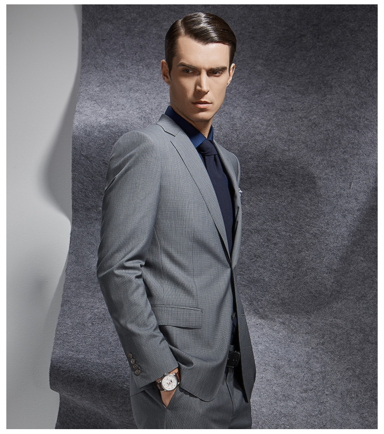 报喜鸟新款西装男士修身商务休闲男装西服套装量身定做套西 预计10-12