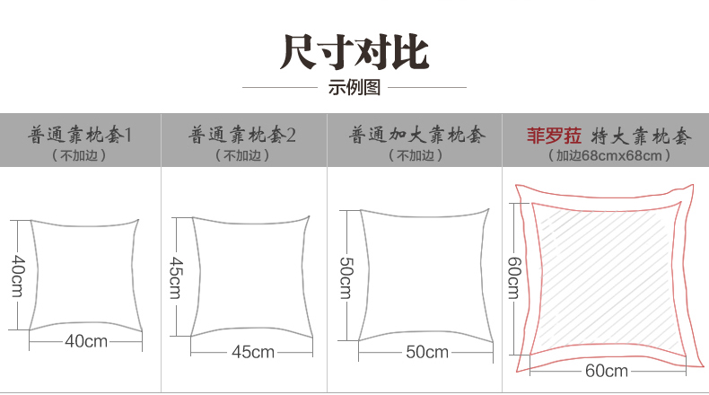 
                                        菲罗菈 全棉抱枕靠垫  办公室沙发靠垫 靠枕套 一对装 护腰靠垫 枕套 紫色 60cm*60cm靠垫套+内芯                