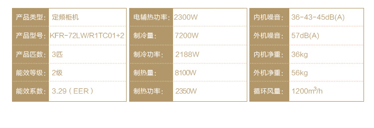 【奥克斯(AUX)3匹 二级能效 冷暖 WIFI智能空调