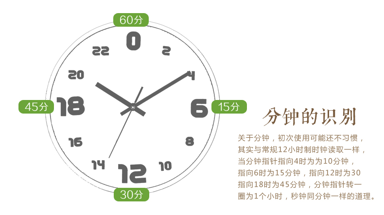 
                                        初心 木质欧式钟表 现代艺术挂钟客厅表时尚创意 静音 装饰摆件 12小时制本色                