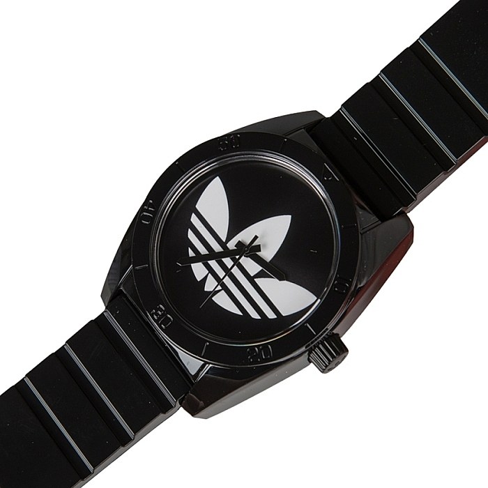 adidas 阿迪达斯 三叶草 男子 手表 黑 q13058 如图 ns