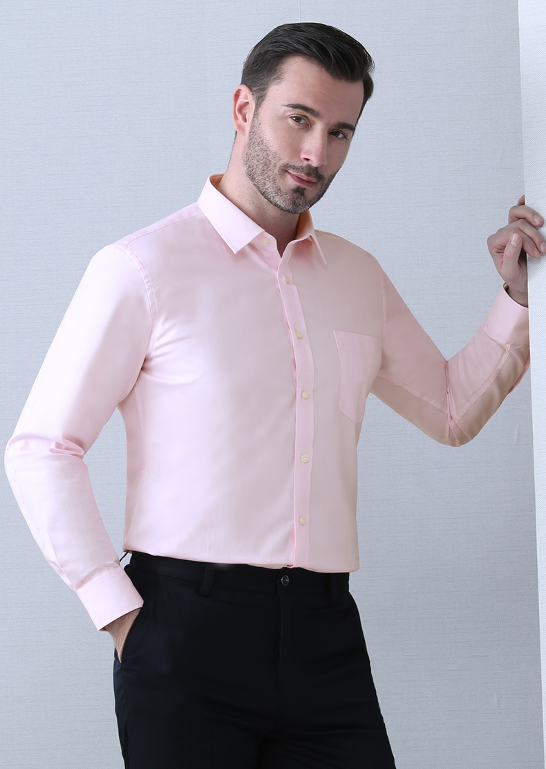 baromon/培罗蒙2016春秋新品男士商务休闲长袖衬衫纯棉衬衣 寸衫 男