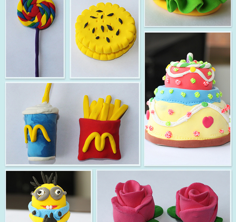 冬己(ddung)太空彩泥 3d套装儿童无毒玩具 粘土玩具24色装