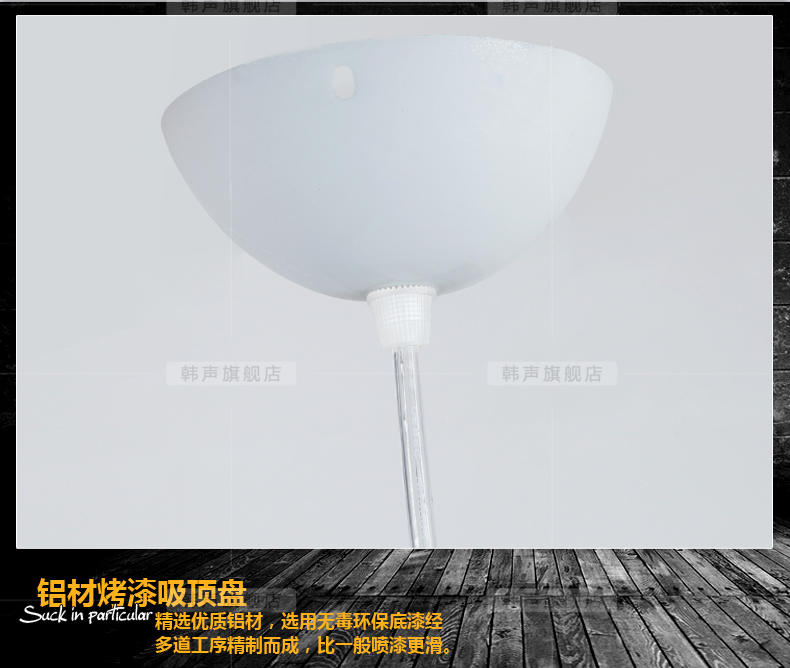 韩声 现代简约餐厅灯具单头咖啡厅吧台工业风个性创意饭厅宜家三头吊灯8100 C款