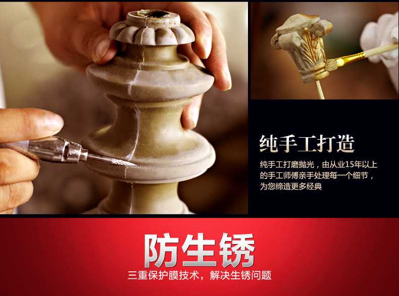 凡丁堡欧式客厅灯吊灯卧室餐厅美式乡村复古灯饰灯具 223TD 八头+LED灯泡