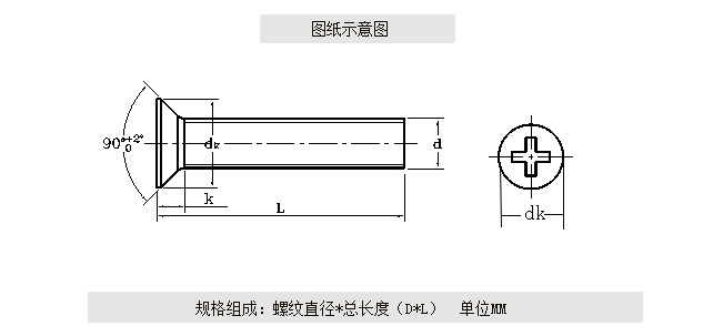 5m3m4m5m6m8m10十字沉頭螺絲釘304不鏽鋼全牙十字槽平頭機牙螺栓緊固