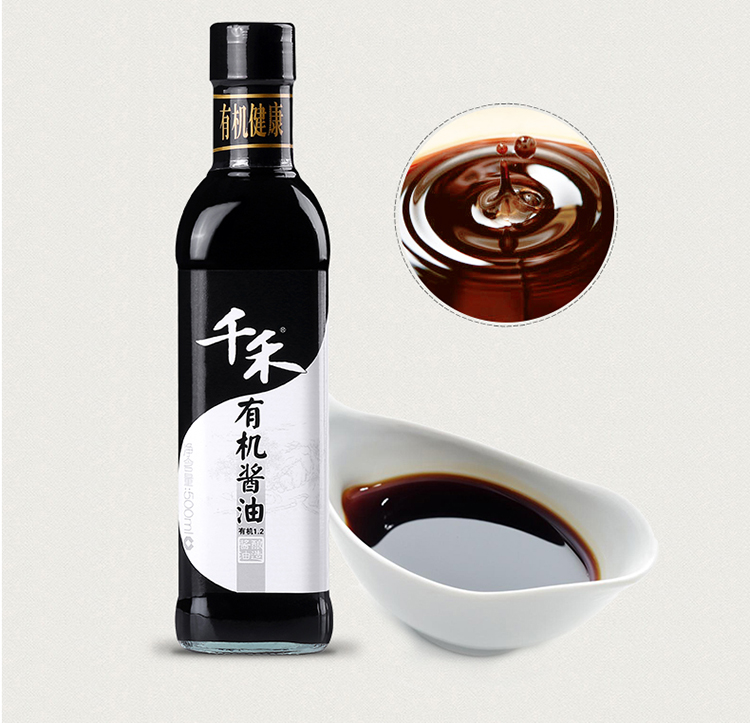 千禾有机酱油特级酿造酱油原料有机栽培健康调料调味品500ml