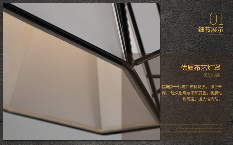 惟柯(wake) 北欧宜家现代简约餐厅客厅书房灯具 铁艺复古钻石鸟笼吊灯WD985 中号45cm