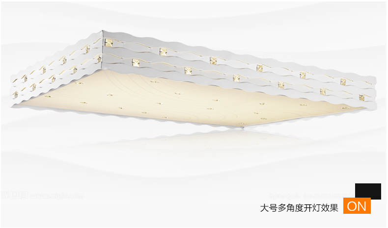 【金幻】LED吸顶灯客厅灯卧室灯铁艺创意书房餐厅灯具灯饰 铁艺客厅灯琥珀水晶 90*67无极调光72W_带遥控  SF