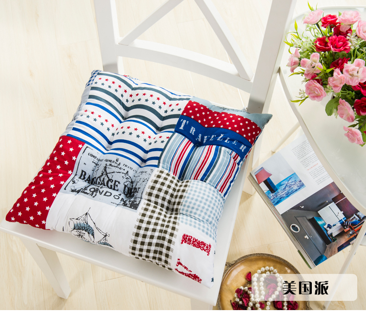 
                                        茗妃家纺 多功能透气磨毛柔软办公坐垫 玫红 40*40CM                