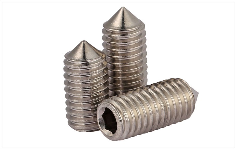 316不锈钢尖端紧定din914顶丝尖头机米内六角螺钉门把锁门把手螺丝